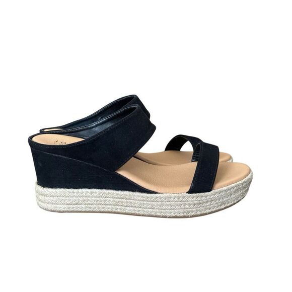 Journey Collection Alissa Slip On Wedge Heeled Sandal Size 8 1/2 - Picture 3 of 9